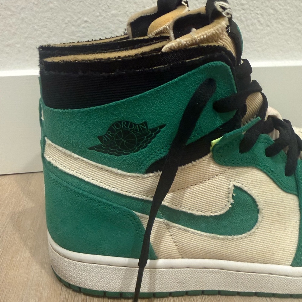 NIKE MENS JORDAN 1 ZOOM AIR HIGH SNEAKERS, SIZE US 10.5, “STADIUM GREEN” - Picture 6 of 13